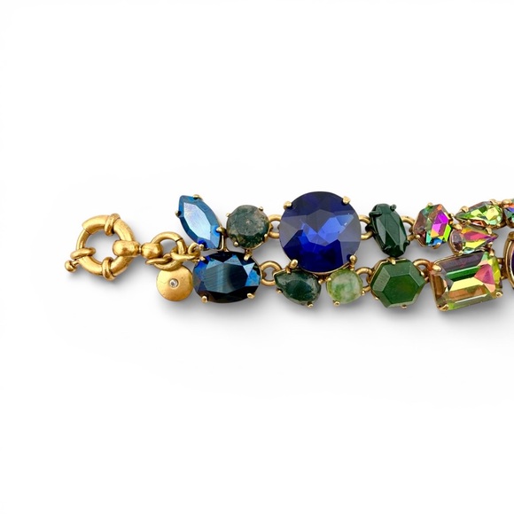 J. Crew Brulee Ombre Multicolor Rainbow Gemstone Bracelet - Picture 5 of 8